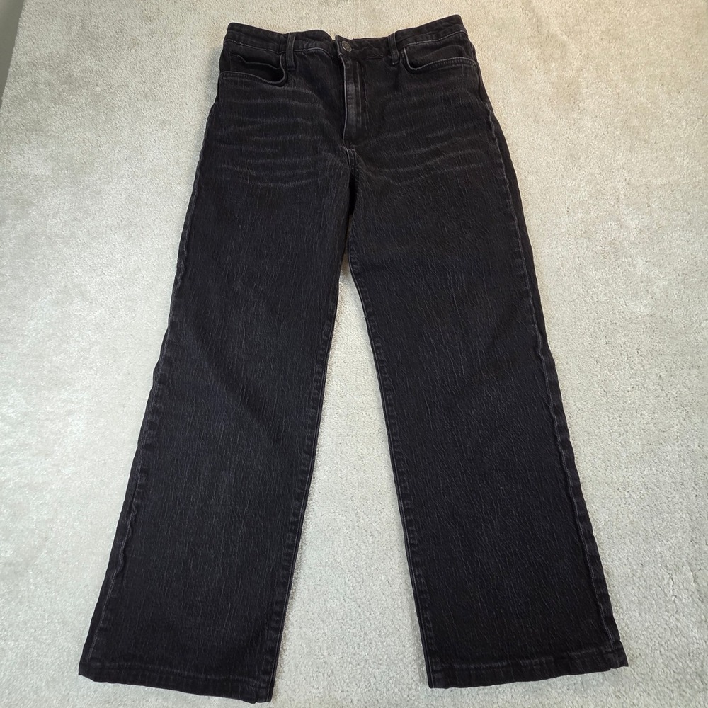 KUT from the Kloth Sienna Wide Leg Jeans Black High Rise Size 12 RN 58539